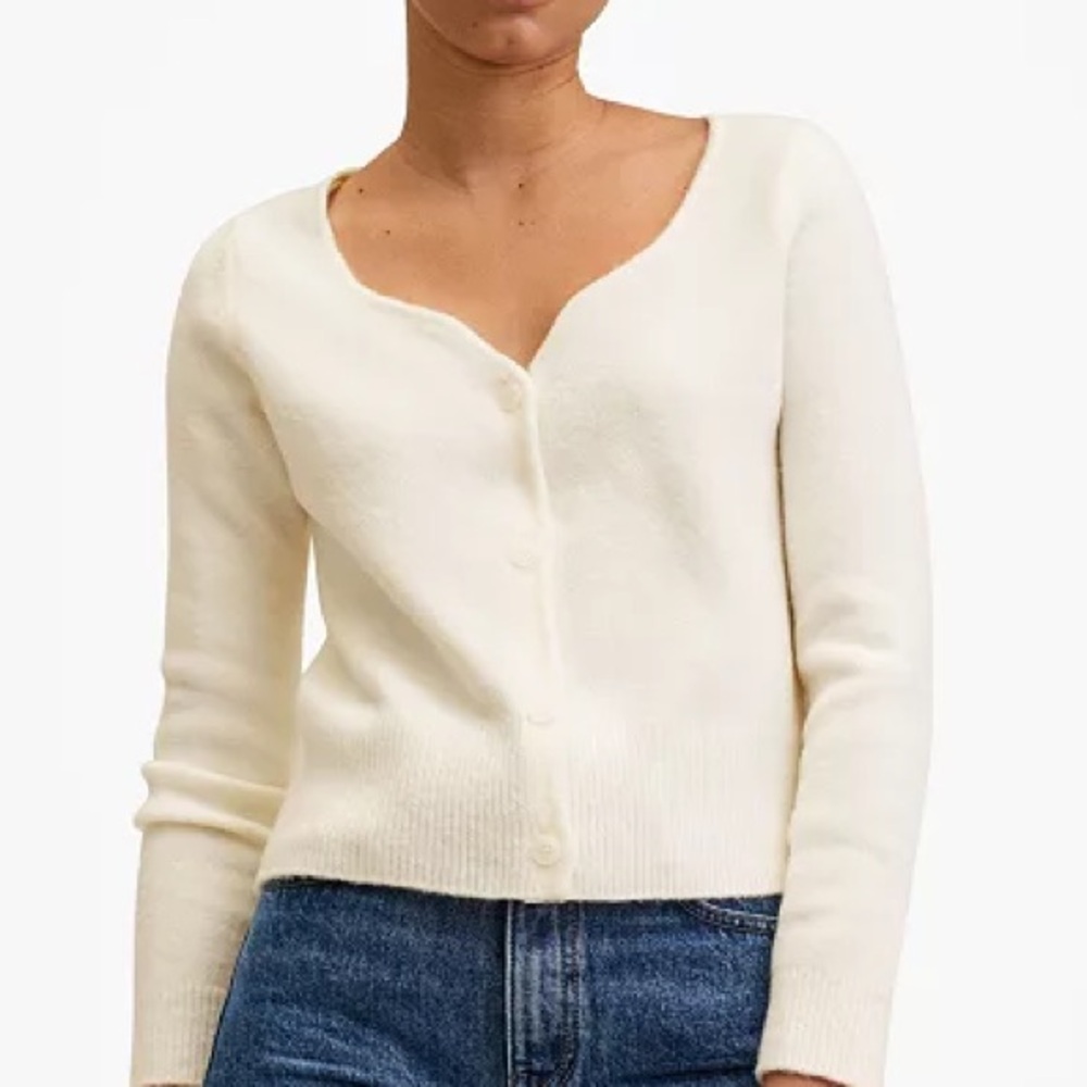 Mango Cream Cardigan